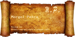 Mergel Petra névjegykártya